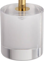 Studio 55D Callie 14" Wide Gold and Clear Acrylic Round Side Table