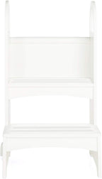 Guidecraft High-Rise Step-Up - White: Two Step Stool with Handles and Safety Non-Slip Treads and Anti-Tip Feet for Kids and Adults- Quality Learning Furniture