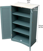 Farmhouse Sideboard Cabinet - Versatile Storage for Kitchen, Buffet Living Room, Hallway, Shoe & Bathroom - 22" W x 11.75" D x 36.75" H, Teal