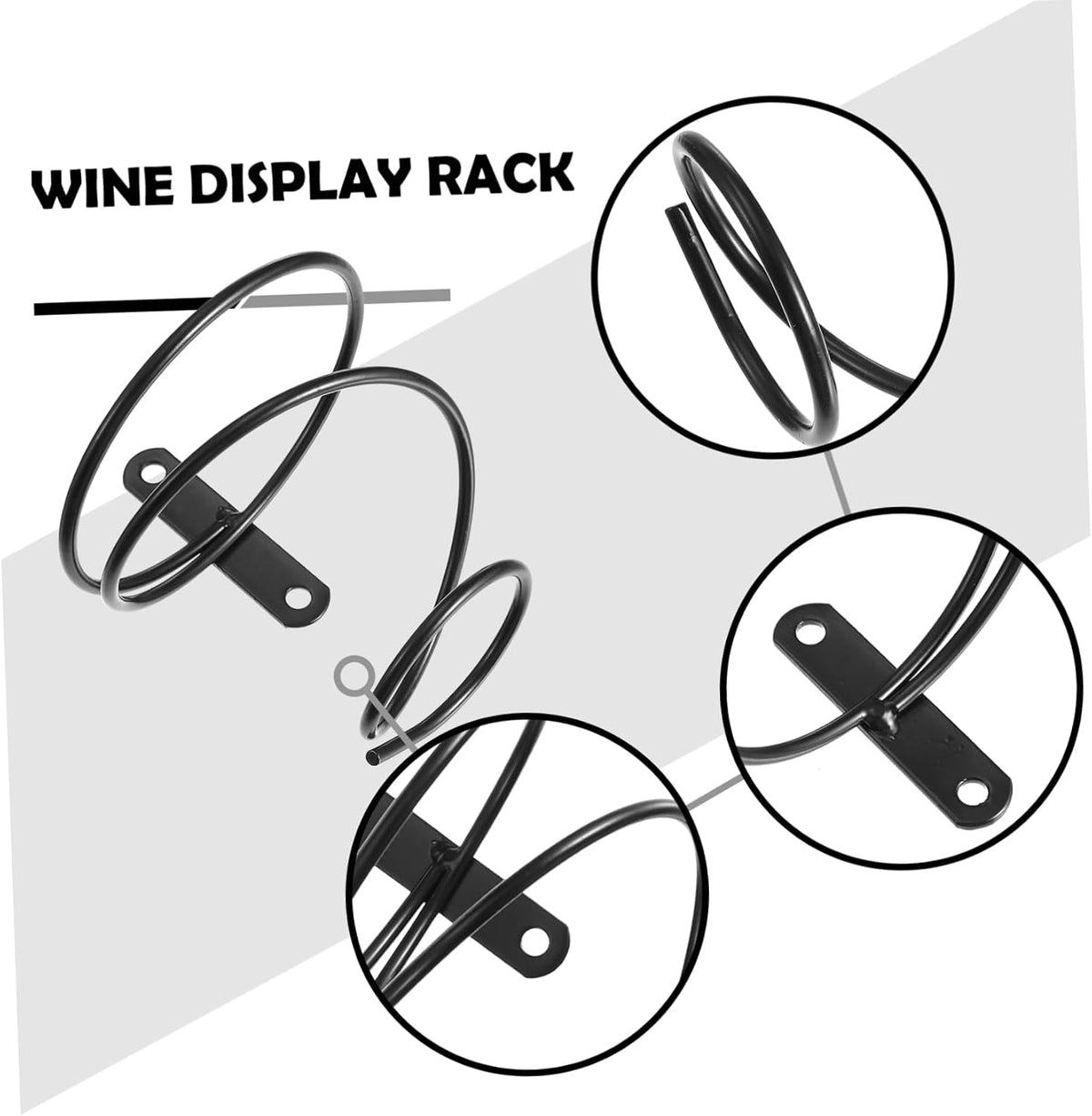 Cabilock 3pcs Elegant Spiral Wine Bottle Display Stand Red Wine Rack for Wall Rack Holder