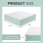 Extra Thickness 3 Layer Couch Cushion Replacement, 26"x26"x6" Sofa Cushions Replacement,100% 25D Foam Upholstery, Supportive&Soft Sofa Foam with Removable Cover