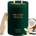 Goodpick Vanilla Coconut Candles, Scented Candle for Home, 22oz Soy Candles, Long Lasting 120hrs for Warmer Lamp, Odor Eliminating Gift