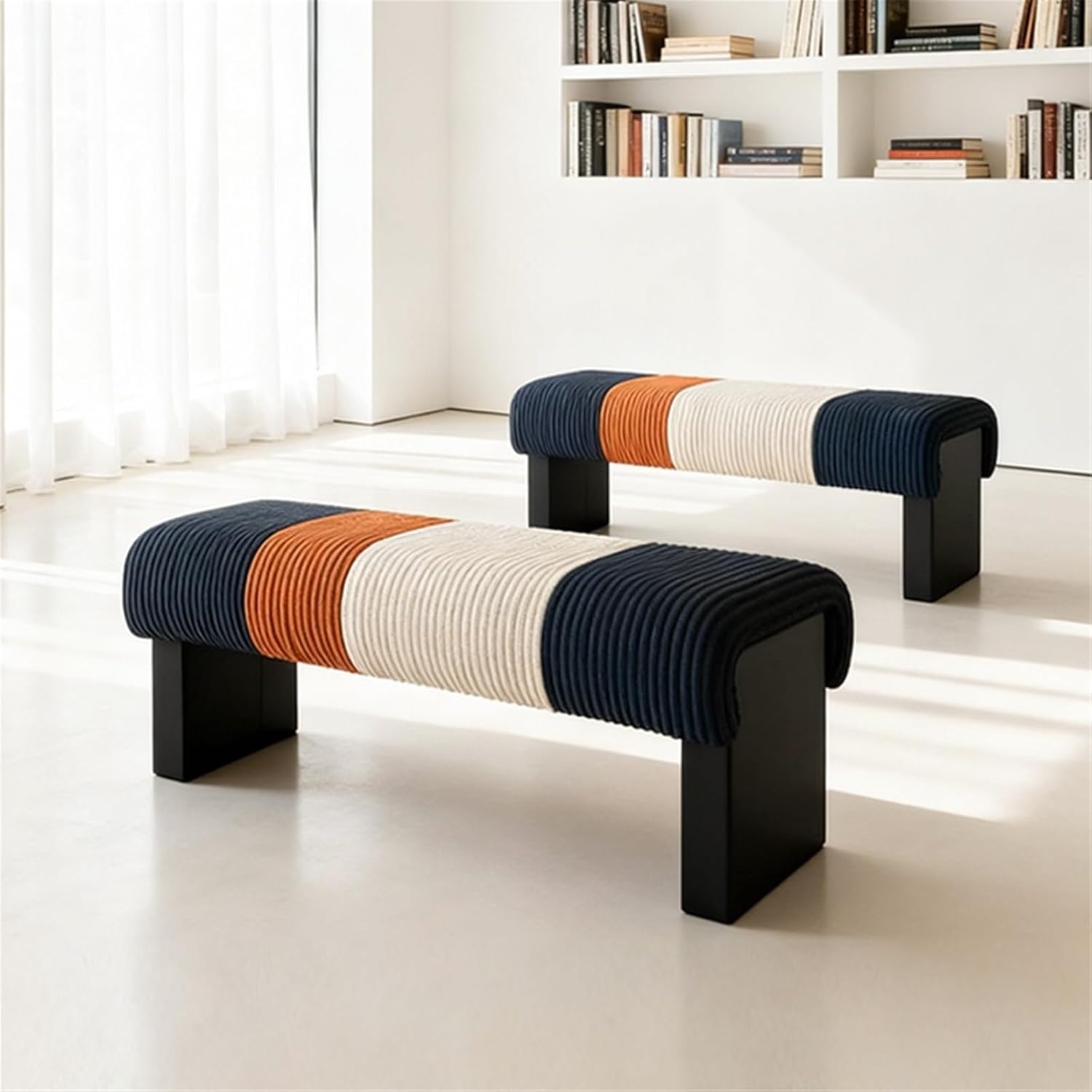 Modern Bed end Bench Bedroom Living Room Dressing Shoe Changing Entryway(XS)