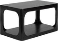 Kate and Laurel Dahl Modern Wood Floating Side Table, 18 x 10 x 10, Black, Contemporary Wooden Floating Nightstand for Use as Living Room End Table or Over-the-Toilet Storage Shelf