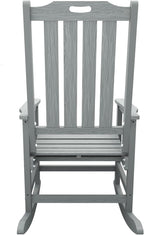 THOEOE Outdoor Rocking Chairs Set of 2, Oversized Patio Rocking Chair | HDPE Outdoor Rockers for Front Porch, Patio, Backyard, Balcony and Garden. All-Weather High Back Design, Gray