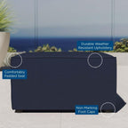 Modway EEI-4211-NAV Saybrook Patio Sectional Ottoman in Navy