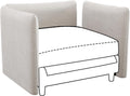 DreamDashio Chenille Armrest/Backrest Adjustable Angle for Modular Sectioanl Sofa, 3 Pieces, Beige
