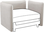 DreamDashio Chenille Armrest/Backrest Adjustable Angle for Modular Sectioanl Sofa, 3 Pieces, Beige