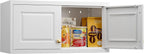 Metal Storage Cabinet with Doors, Small Kitchen Storage Cabinets, White Wall Cabinet, 15" Tall Home Office Cabinet, Steel Overhead Cupboard for Pantry, Living Room, Kitchen- Assembly Required