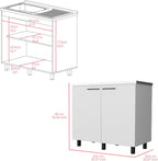 Utility Sink Cabinet Burwood, Kitchen, White