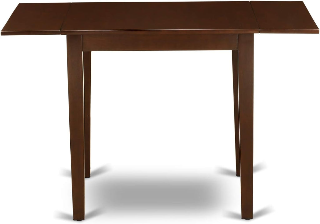 East West Furniture NDT-MAH-T Norden Kitchen Table - a Rectangle Dining Table Top with Dropleaf & Stylish Legs, 30x48 Inch, Mahogany