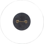 Kate and Laurel Cerullo Modern Round Glass Side Table with Marble Base, 16 x 16 x 24, Antique Brass and Black Marble, Glam Circle End Table for Use as Indoor Plant Stand or Bedroom Nightstand