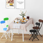 18inch Counter Height Folding Stools for Adults, Cushioned Padded Folding Bar Stool with Footrest & Backrest, Foldable Counter Stool Load Capacity 150kg/330lb, For Kitchen Garden Office ( Color : Brow