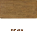 NTC Mingle Desk 47 Inch Modern Design, Rectangular Dinner Table for Dining Room, Living Room Furniture, Effortless Assembly - Teak Look