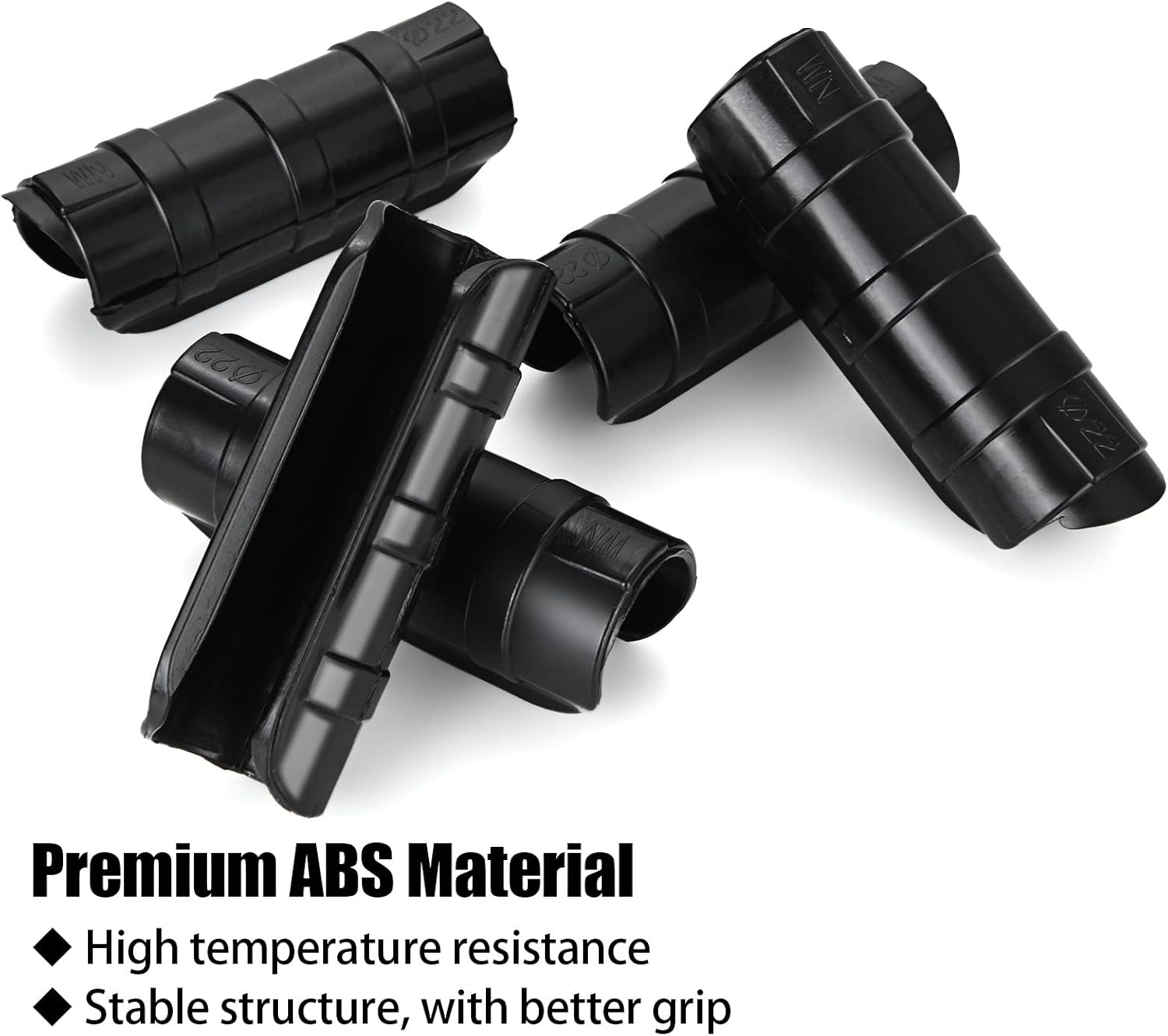 50 PCS Greenhouse Clips 3/4 inch Plastic Greenhouse Clamps 20mm Black ABS Snap Clamp Tube Clip Garden Buildings Tube Clip for Greenhouse Film Sunshade Nets Frame Shelters- Outer Ø 0.95” inner Ø 0.78”