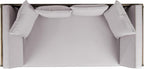 Christopher Knight Home Gary Patio Convertible Couch, Wooden Outdoor Daybed, 3-Seater Acacia Wood Patio Furniture Lounge Sofa for Backyard/Poolside/Garden, Back Pillow+Removable Cushion, Grey