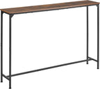 DALEMHOME Console Table, Narrow Entryway Table, Thin Sofa Table, Behind Couch Table,for Hallway, Bedroom, Living Room, Foyer, 9.4 x 47.2 x 31.5 Inches, Rustic Brown
