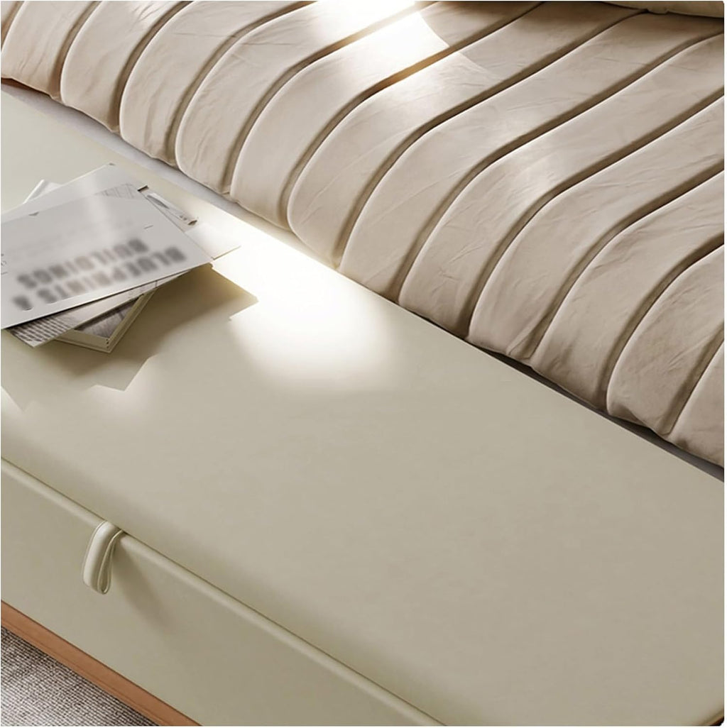 Modern Modern Faux Leather Storage Ottoman Bench with Metal Base,Upholstered Bedroom for End of Bed Luxury Shoe,Footstool for, Living Room, Entryway Entryway(Gris,150 * 45 * 43cm)