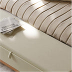 Modern Modern Faux Leather Storage Ottoman Bench with Metal Base,Upholstered Bedroom for End of Bed Luxury Shoe,Footstool for, Living Room, Entryway Entryway(Gris,150 * 45 * 43cm)