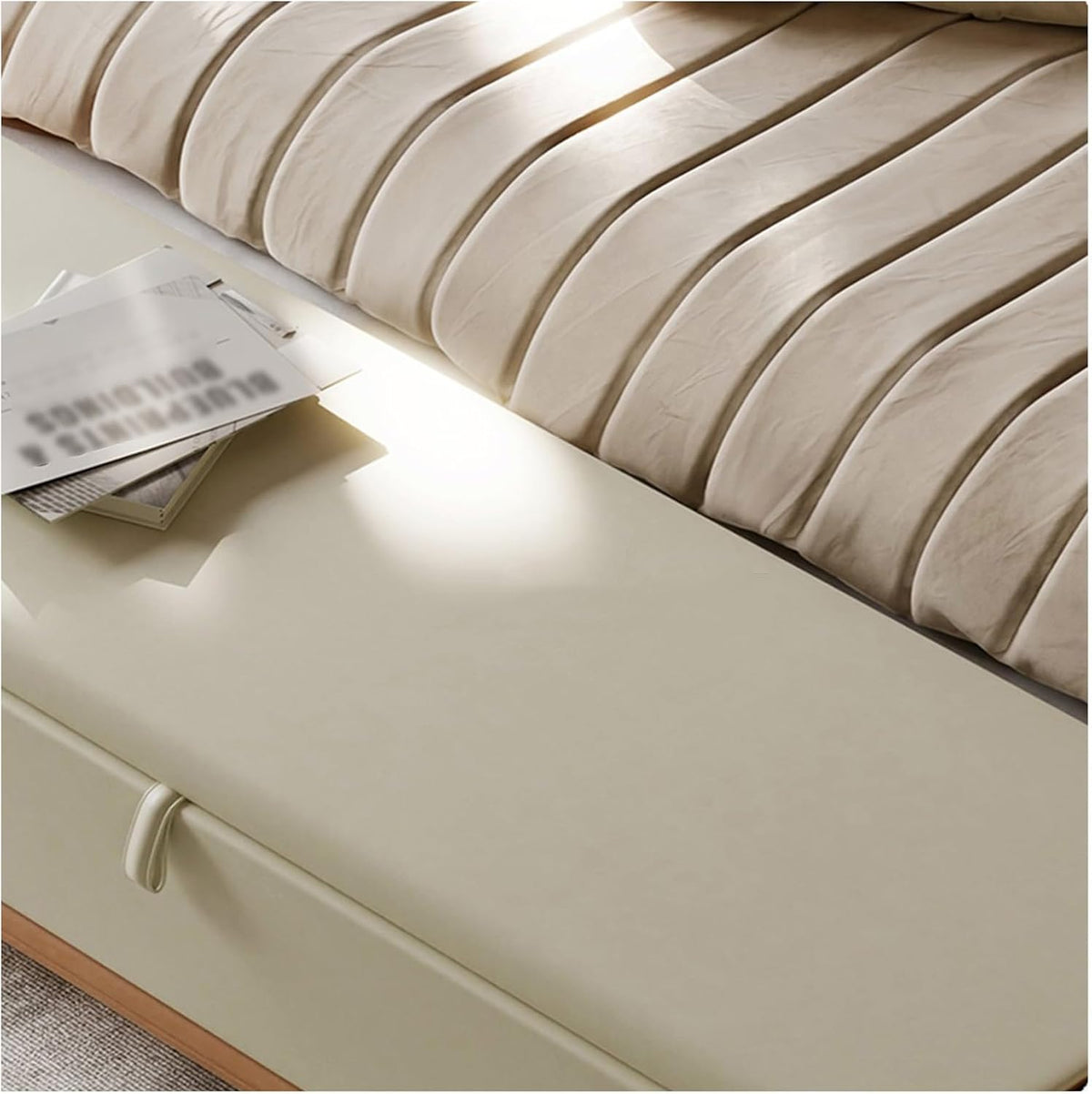 Modern Modern Faux Leather Storage Ottoman Bench with Metal Base,Upholstered Bedroom for End of Bed Luxury Shoe,Footstool for, Living Room, Entryway Entryway(Gris,150 * 45 * 43cm)