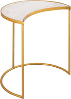 First of a Kind Side Table in Gold Iron