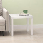 Bayan End Table, Square Side Table, for Small Spaces, Living Room, Bedroom, White