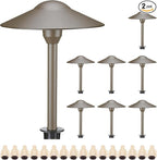 Lumina Lighting® 4W Landscape Lighting 12V Landscape Lights Low Voltage Landscape Path Lights Warm White Waterproof Outdoor Replaceable G4 LED Bulb for Garden Pathway Lawn Yard (Bronze) (8-Pack)