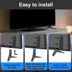 TV Stand Legs for Vizio D50X-G9/V505-G9/V505-H9/M506X-H9 (Black) | Easy VESA Tabletop Mount, Anti-Wobble Design, Includes All Screws