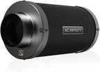 AC Infinity Air Carbon Filter 4" with Premium Australian Virgin Charcoal, for Inline Duct Fan, Odor Control, Hydroponics, Grow Rooms