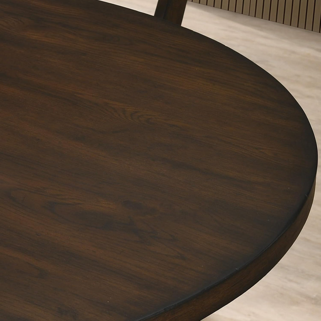 Roundhill Furniture Windvale Cross-Buck Base Dining Table, Espresso