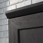 Pemberly Row Engineered Wood Single Door Pantry, 70.945 in H x 18.819 in W x 17.087 in D, Raven Oak Finish, Adjustable Shelves and Reversible Door, Kitchen or Dining Room Storage Cabinet