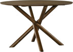 Roundhill Furniture Arnott Round Dining Table, Walnut Finish