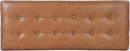 HomePop 46" Tufted Storage Bench - Vintage Saddle Brown
