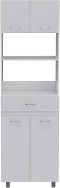 Microwave Cabinet Madison, Kitchen, White