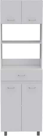 Microwave Cabinet Madison, Kitchen, White