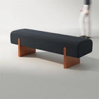 Modern Wooden Bed end Bench Dining Table Upholstered Shoe Changing Dressing Room Rest Area Entryway(Large)