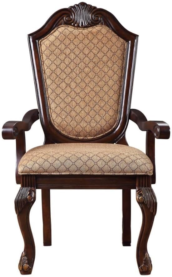 7-Piece Dining Set – Extendable Table with 4 Side Chairs & 2 Arm Chairs, Classic Farmhouse Dining Room Set (Espresso Finish)