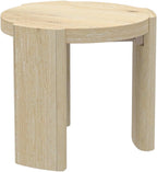 Alpine Furniture Sloane 20 in. W Round Wood End Table in Natural Driftwood