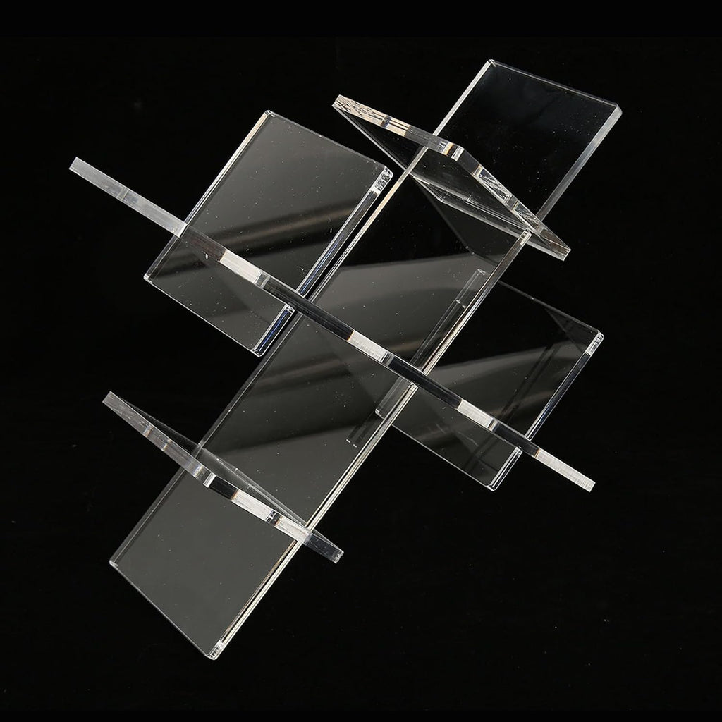 Countertop Wine Rack, 5 Bottle Wine Holder Stand with Transparent Acrylic Tabletop Storage for Home Kitchen Bar