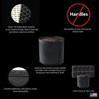 Commercial Grow Bag Pack of 10, Air Pruning Mesh Fabric Plant Containers (15 Gallon, Black)