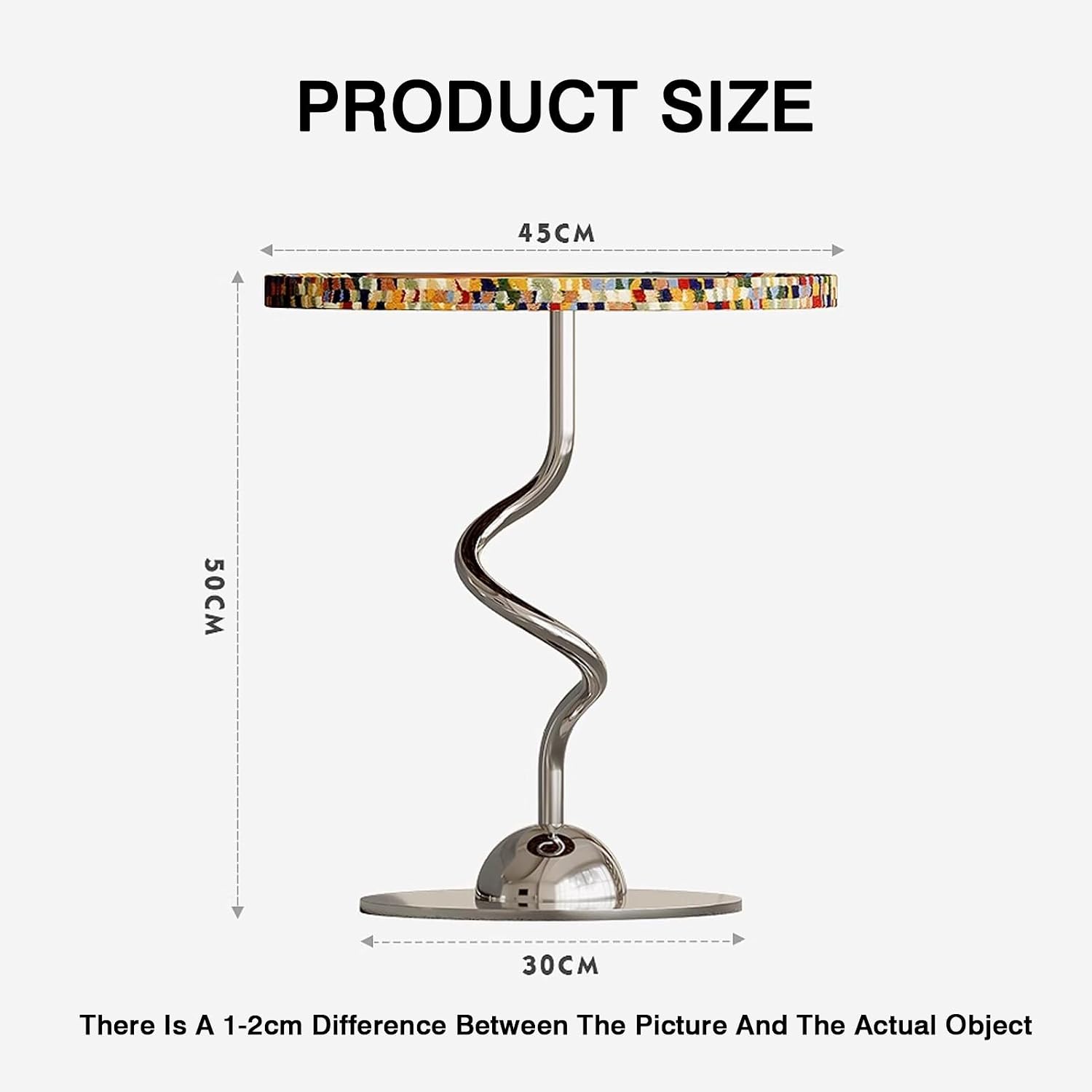 Bedside/Sofa Side Table – Shell-Style Accent Table (Suitable for Living Room, Balcony, or as a Coffee Table/Drum Stool)
