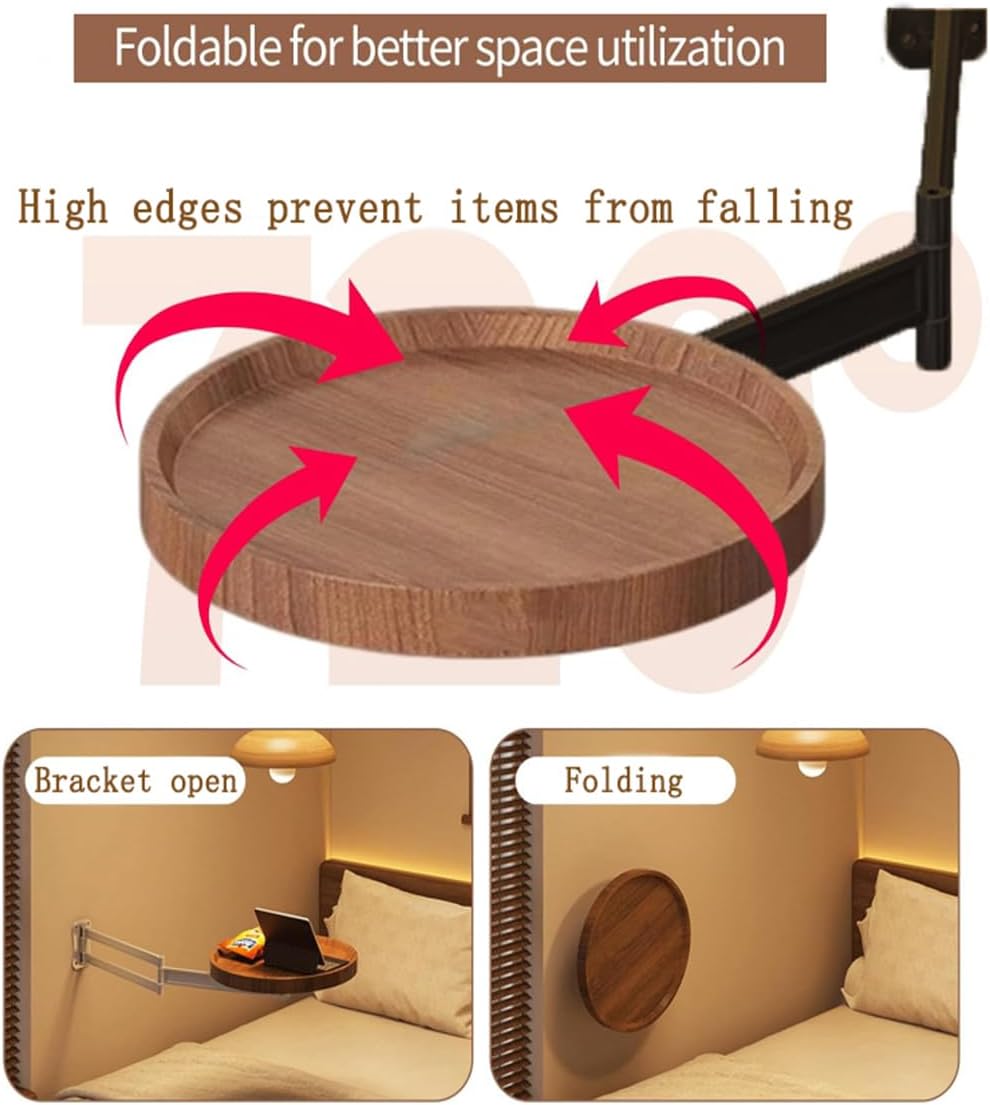 13.78 Inch Retractable Wall-Mounted Folding Table RV Folding Table | With an extendable arm, multi-angle adjustability, and a space-saving design, it makes an excellent gift.