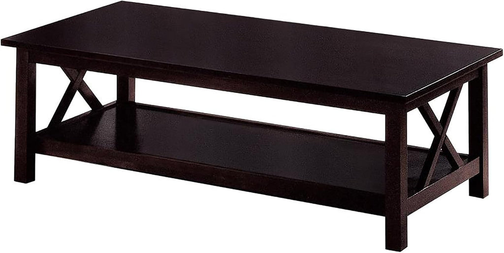 Set of 3 Cherry Round Accent Table with Faux Marble Top, Wood, Brown