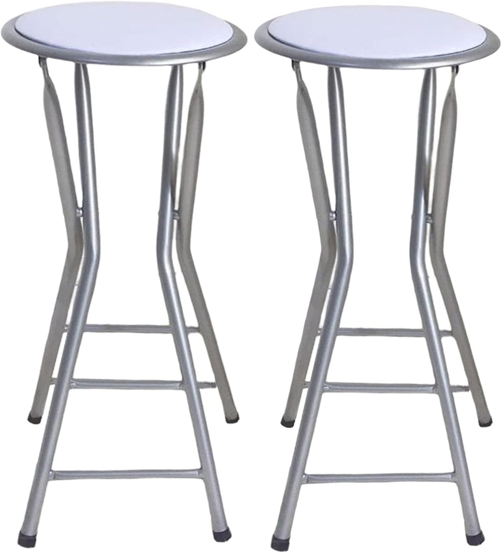 28inch/70cm Counter Height Bar Stool,Backless Folding Chair with 300lbs Capacity,Portable Folding Stool for Home Kitchen Party