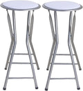 28inch/70cm Counter Height Bar Stool,Backless Folding Chair with 300lbs Capacity,Portable Folding Stool for Home Kitchen Party