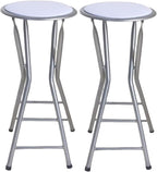 28inch/70cm Counter Height Bar Stool,Backless Folding Chair with 300lbs Capacity,Portable Folding Stool for Home Kitchen Party