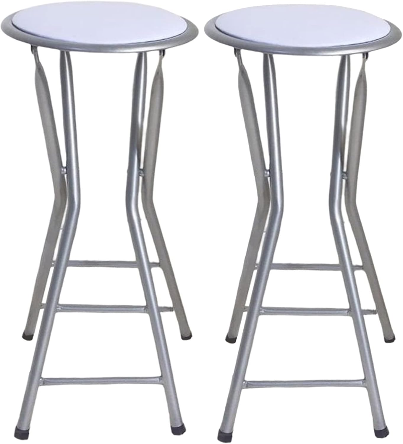28inch/70cm Counter Height Bar Stool,Backless Folding Chair with 300lbs Capacity,Portable Folding Stool for Home Kitchen Party