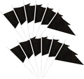 12 Pack Black Pennant Flags Small Mini Hand Held Solid Color Pennant On Sticks Flags with 12.6"Solid Pole & Spear Top,Party Events Celebration,School,Grand Opening,Kids Birthday,Sports Clubs,Flower Pot