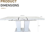 SSLine Rectangular Extendable Dining Table 63"-78.7" Large Conference Meeting Table for 4 6 8 People Modern Expandable Kitchen Tables for Home Office Computer Table