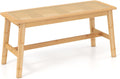 Giantex 39.5" Bamboo Dining Bench with Handwoven Rattan Seat, 600lbs Capacity, Shoe Ottoman, Kitchen Table Bench for Indoor Outdoor, Bedroom, Bathroom, Front Door, End of Bed, Entryway (Natural)